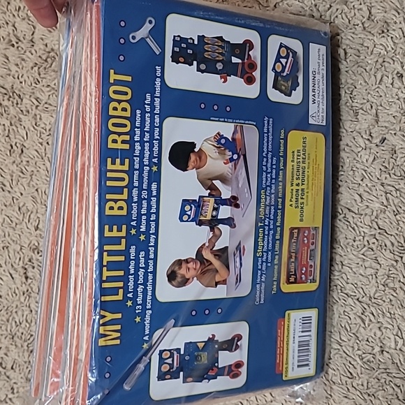 My Little Blue Robot Robot Building Kit/Book NIP - Picture 2 of 7